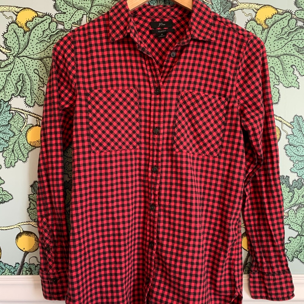 J.Crew Buffalo Check Flannel Button Down